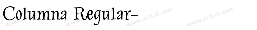 Columna Regular字体转换